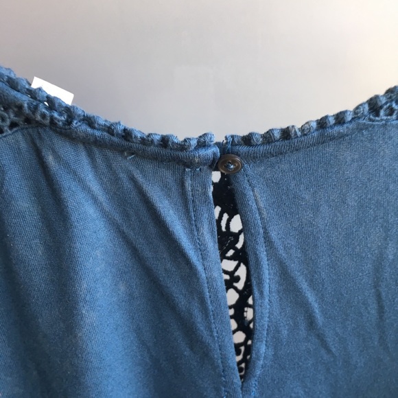 •4/$30• Loft Mixed Media Lace Yoke Top - Picture 6 of 7